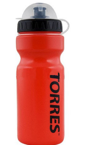 Бутылка для воды "TORRES", арт. SS1066, 550 мл,мягкий пластик, красно-черный