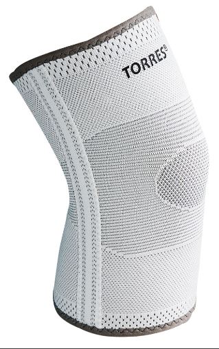 Суппорт колена "TORRES" PRL11010 с боковыми вставками серый XL