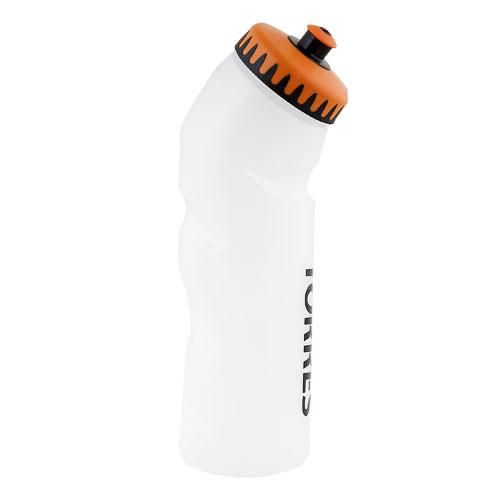 Бутылка для воды "TORRES", арт. SS1028, 750 мл,мягкий пластик, прозрачная, оранжево-черная крышка