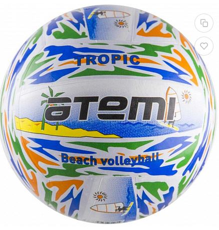 Мяч в.б. Atemi TROPIC, №5, резина, цветной