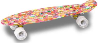 Скейтборд пластиковый INDIGO мультицвет LS-P2206-B, 56,5*15 см