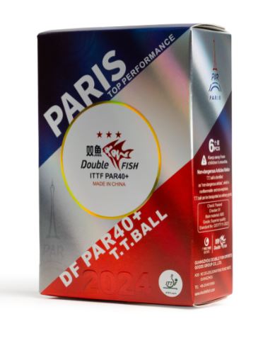   \ Double Fish Paris 2024 Olympic Games 3***, PAR40+, ITTF Approved, 6.