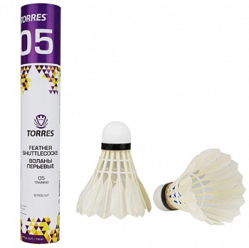 Воланы TORRES 05 перо 12 шт